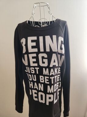 Scott Pilgrim Being Vegan Graphic Crewneck Medium